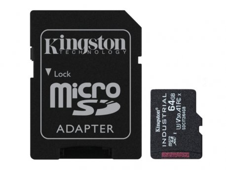 KINGSTON Industrial MicroSDHC/SDXC 64GB + Adapter SDCIT2/64GB