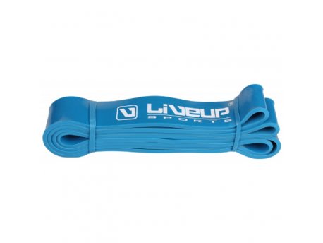 LiveUp LS3650A Elastična traka za vežbanje guma, ekspander L, mali otpor, 2080x21x4.5mm,plava
