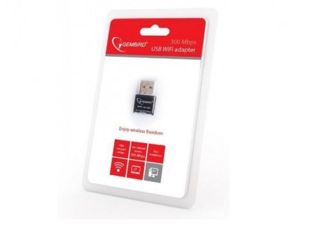 GEMBIRD Mini USB wireless adapter 300N, RF pwr WNP-UA-005
