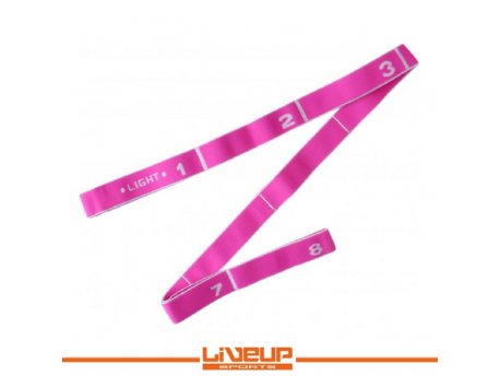 LiveUp LS3660 Elastična traka za vežbanje guma, ekspander 900x25mm, L mali otpor, pink