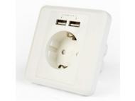 GEMBIRD EG-ACU2A2-01 AC šuko za utikač 2 porta USB punjač, 2.4A 38640