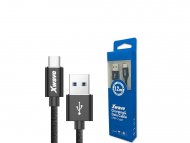 Xwave USB kabl TIP-C/USB 3.0 (tip A-muški) -USB 3.1 (TIP C-muški)/dužina 1,2m/3A/Aluminium /crni upleteni