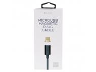 PLATINET Micro USB kabl, sa magnetom 1.2m Crni,PUCMPM1B