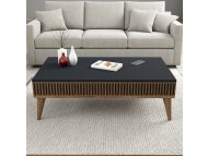 HANAH HOME Sto za dnevnu sobu Milan Walnut Anthracite