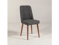 HANAH HOME Stolica Vina Sandalye Anthracite Walnut