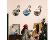 WALLXPERT Zidna dekoracija Art Potion Set of 3 Metal Wall Art APT710