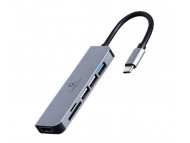 CABLEXPERT Adapter A-CM-COMBO6-02 USB C - HDMI/3xUSB/CR (30611)