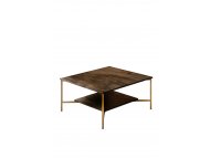 HANAH HOME Sto za dnevnu sobu Gold Line Walnut Black