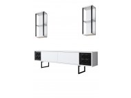 HANAH HOME TV polica Black Line White Black 1 (618BLY1140)