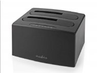 NEDIS HDDUDB3210BK USB 3.2 DUPLI docking station za 2.5/3.5 SATA hard diskove, Kloniranje max 8TB