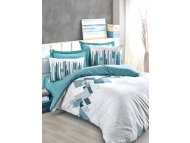 L`ESSENTIEL MAISON Ranforce posteljina (140 x 200) Nesto Petrol