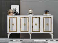 HANAH HOME Komoda Nora White Gold