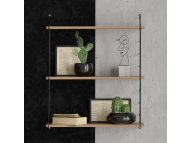 HANAH HOME Zidna polica Armoni 3'lu Walnut