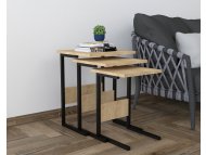 HANAH HOME Set stolova Sali Black Sapphire Oak