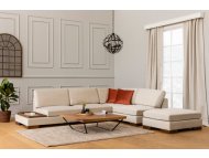 ATELIER DEL SOFA Ugaona garnitura Tulip Corner Right With Pouf Beige ...