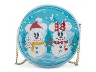 Loungefly Disney Snowman Mickey Minnie Snow Globe Crossbody Bag