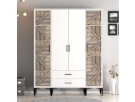 HANAH HOME Garderober Kumsal PTP White