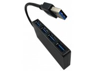 GEMBIRD UHB-U3P4-03 ** Gembird HUB 4 USB3.0 4-port, storage speed 5Gbps, black (alt. UHB-U3P4-05 579)