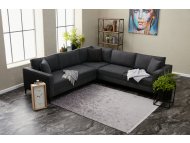 ATELIER DEL SOFA Ugaona garnitura Berlin Anthracite Black