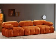 ATELIER DEL SOFA Sofa trosed Bubble 3 Seater ( L1 O1 1R) Orange