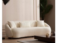ATELIER DEL SOFA Sofa trosed Napoli Cream Bouclette