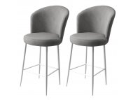 HANAH HOME Set 2 barske stolice Alte Grey White