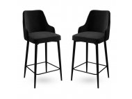 HANAH HOME Set 2 barske stolice Enox Black