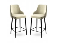 HANAH HOME Set 2 barske stolice Enox Cream Black
