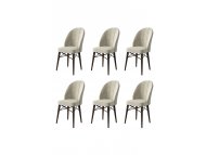 HANAH HOME Set 6 stolica Ritim Cream Brown