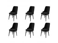 HANAH HOME Set 6 stolica Pare Black