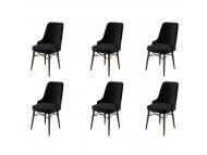 HANAH HOME Set 6 stolica Pare Black Brown