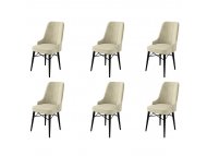 HANAH HOME Set 6 stolica Pare Cream Black