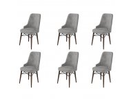 HANAH HOME Set 6 stolica Pare Grey Brown
