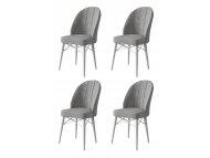HANAH HOME Set 4 stolice Ritim Grey White