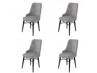 HANAH HOME Set 4 stolice Pare Grey Black