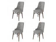 HANAH HOME Set 4 stolice Pare Grey Brown