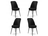 HANAH HOME Set 4 stolice Dexa Black