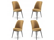 HANAH HOME Set 4 stolice Dexa Cappuccino Black