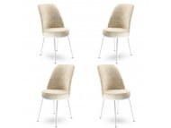 HANAH HOME Set 4 stolice Dexa Cream White