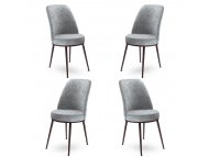 HANAH HOME Set 4 stolice Dexa Grey Brown