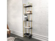 HANAH HOME Polica za knjige Alice Black Gold