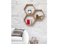 HANAH HOME Zidna polica Elfo Walnut