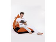 ATELIER DEL SOFA Lazy bag Pyramid Large Double Color Bed Pouf Orange
