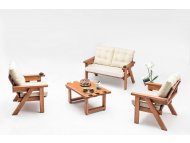 HANAH HOME Baštenska garnitura Abant (2+1+1) Cream