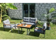 HANAH HOME Baštenska garnitura Tivoli Anthracite Grey