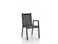 HANAH HOME Set baštenskih stolica Ottowa Grey Black