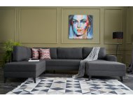 ATELIER DEL SOFA Ugaona garnitura Belen Anthracite