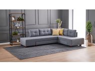 ATELIER DEL SOFA Ugaona garnitura Manama Corner Sofa Bed Right Grey