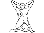 WALLXPERT Zidna dekoracija Geometric Nude Woman