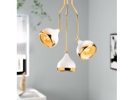 Suspension Yildo 6877 à 3 Lampes Linear Noir/cuivre